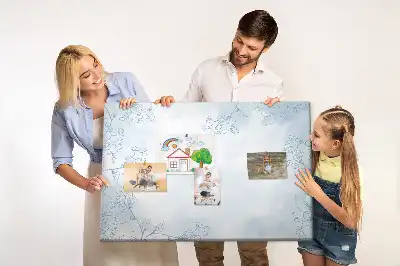 Memobord van kurk Plantenschets