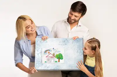 Memobord van kurk Plantenschets