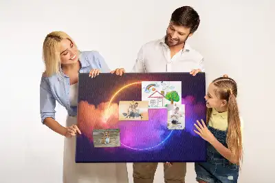 Memobord van kurk 3D rook abstractie