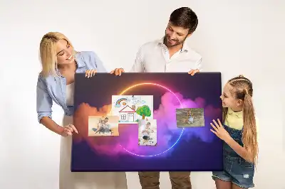Memobord van kurk 3D rook abstractie