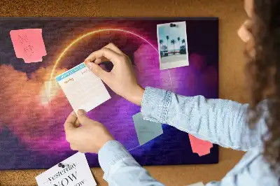 Memobord van kurk 3D rook abstractie