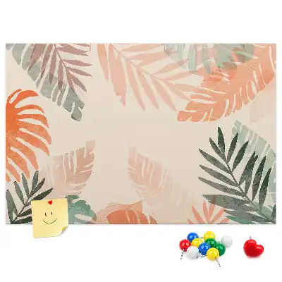 Memobord van kurk Botanische bladeren