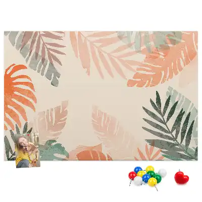 Memobord van kurk Botanische bladeren