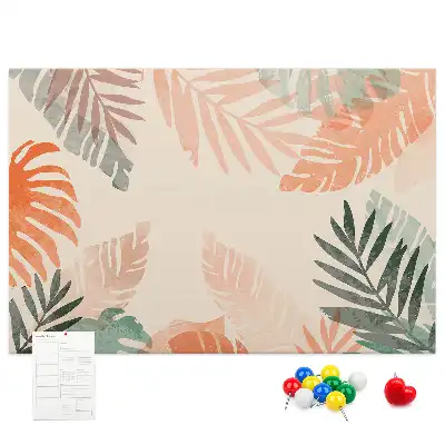 Memobord van kurk Botanische bladeren