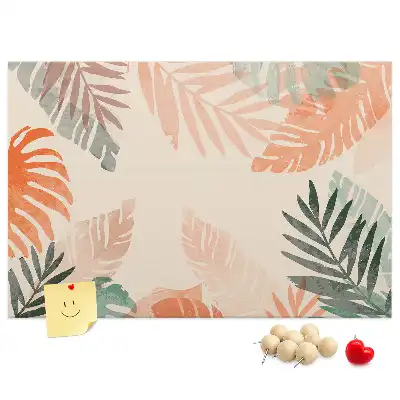 Memobord van kurk Botanische bladeren