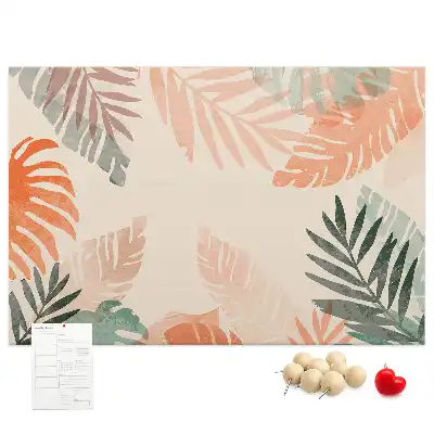 Memobord van kurk Botanische bladeren