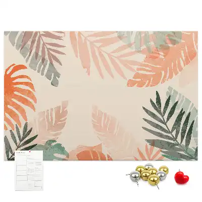 Memobord van kurk Botanische bladeren