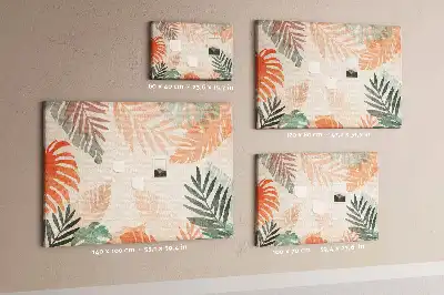 Memobord van kurk Botanische bladeren