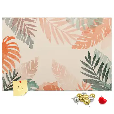 Memobord van kurk Botanische bladeren