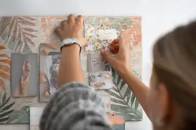 Memobord van kurk Botanische bladeren