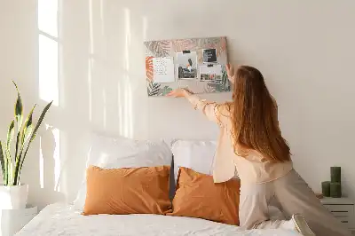 Memobord van kurk Botanische bladeren
