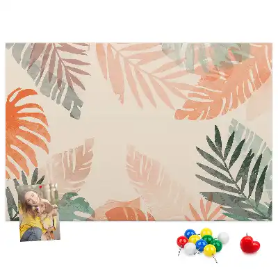Memobord van kurk Botanische bladeren
