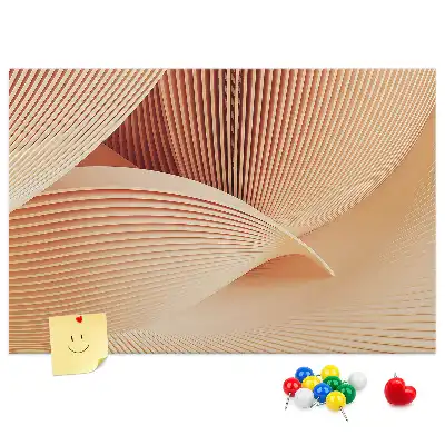Kurk prikbord met abstract golvenpatroon