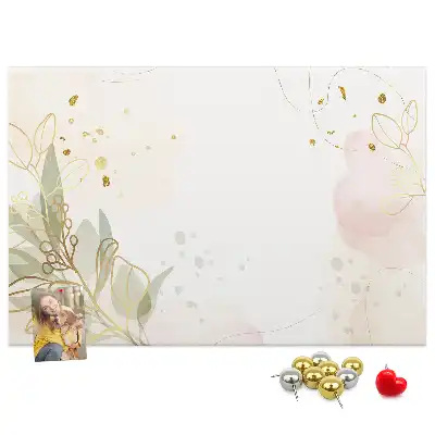 Memobord van kurk Gouden lijntekening