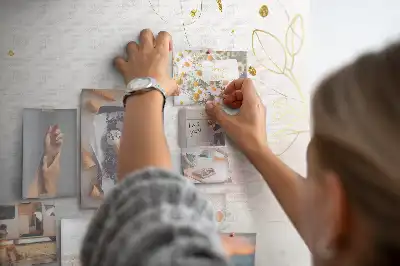 Memobord van kurk Gouden lijntekening