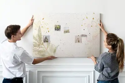 Memobord van kurk Gouden lijntekening