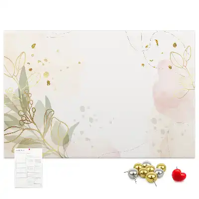 Memobord van kurk Gouden lijntekening