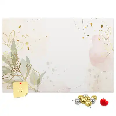 Memobord van kurk Gouden lijntekening