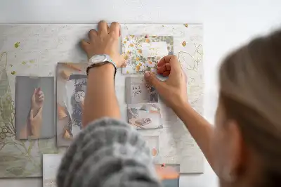 Memobord van kurk Gouden lijntekening