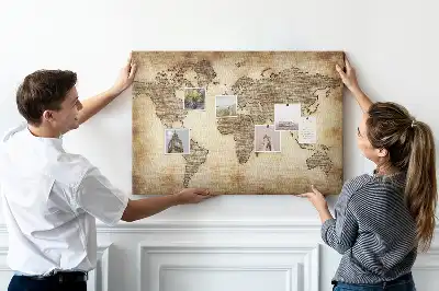 Kurk prikbord Historische omtrek van continenten