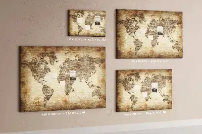 Kurk prikbord Historische omtrek van continenten