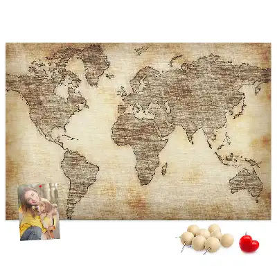 Kurk prikbord Historische omtrek van continenten