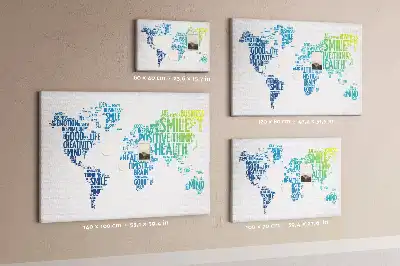 Memobord van kurk Kaart van mooie woorden