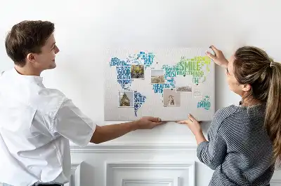 Memobord van kurk Kaart van mooie woorden