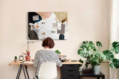 Kurk prikbord Kleurrijke schilderaccenten