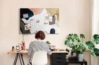 Kurk prikbord Kleurrijke schilderaccenten