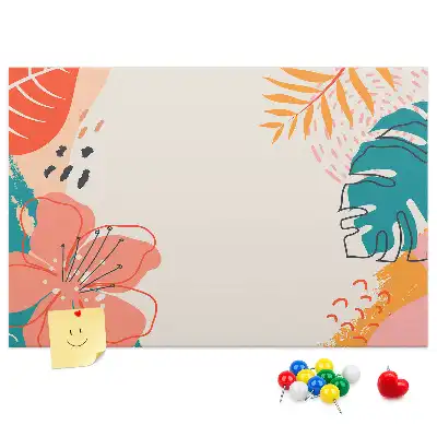 Memobord van kurk met tropische vakantieprint