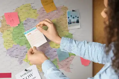 Memobord van kurk Cartografie van het land Polen