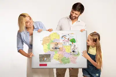 Memobord van kurk Cartografie van het land Polen
