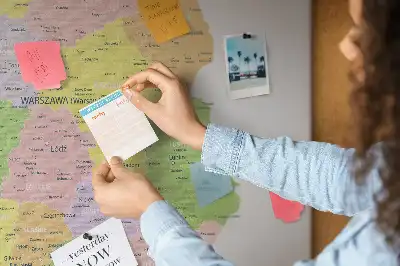 Memobord van kurk Cartografie van het land Polen