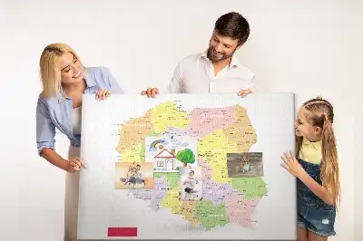 Memobord van kurk Cartografie van het land Polen