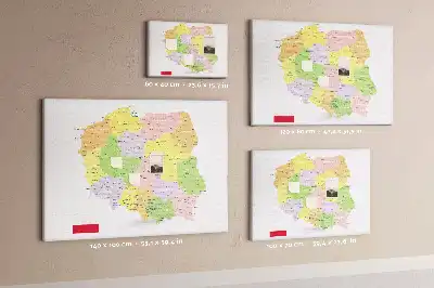 Memobord van kurk Cartografie van het land Polen