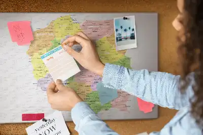 Memobord van kurk Cartografie van het land Polen