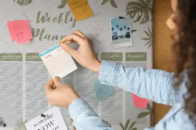 Memobord van kurk Safari weekplanner