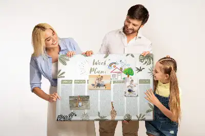 Memobord van kurk Safari weekplanner