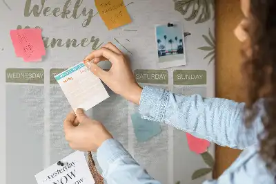 Memobord van kurk Safari weekplanner