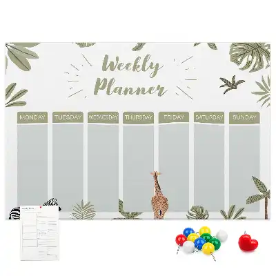 Memobord van kurk Safari weekplanner