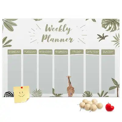 Memobord van kurk Safari weekplanner