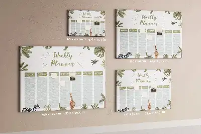 Memobord van kurk Safari weekplanner