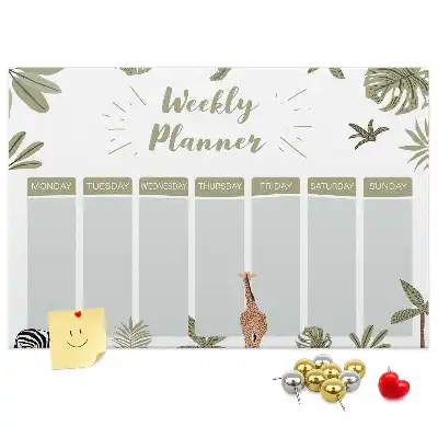 Memobord van kurk Safari weekplanner