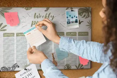Memobord van kurk Safari weekplanner