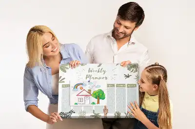 Memobord van kurk Safari weekplanner