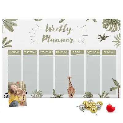 Memobord van kurk Safari weekplanner