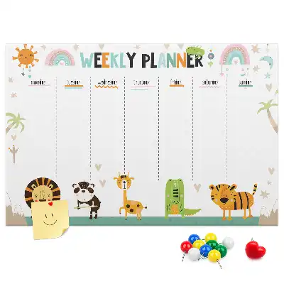 Memobord van kurk Weekplanner dieren