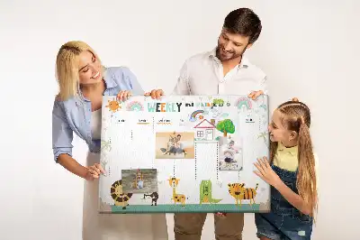 Memobord van kurk Weekplanner dieren