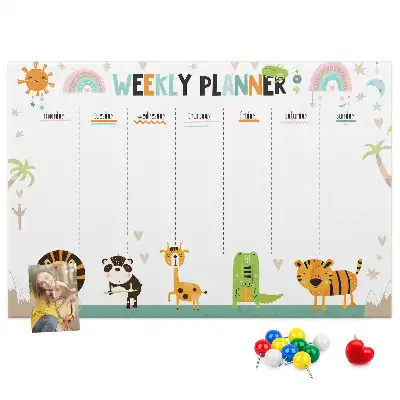 Memobord van kurk Weekplanner dieren